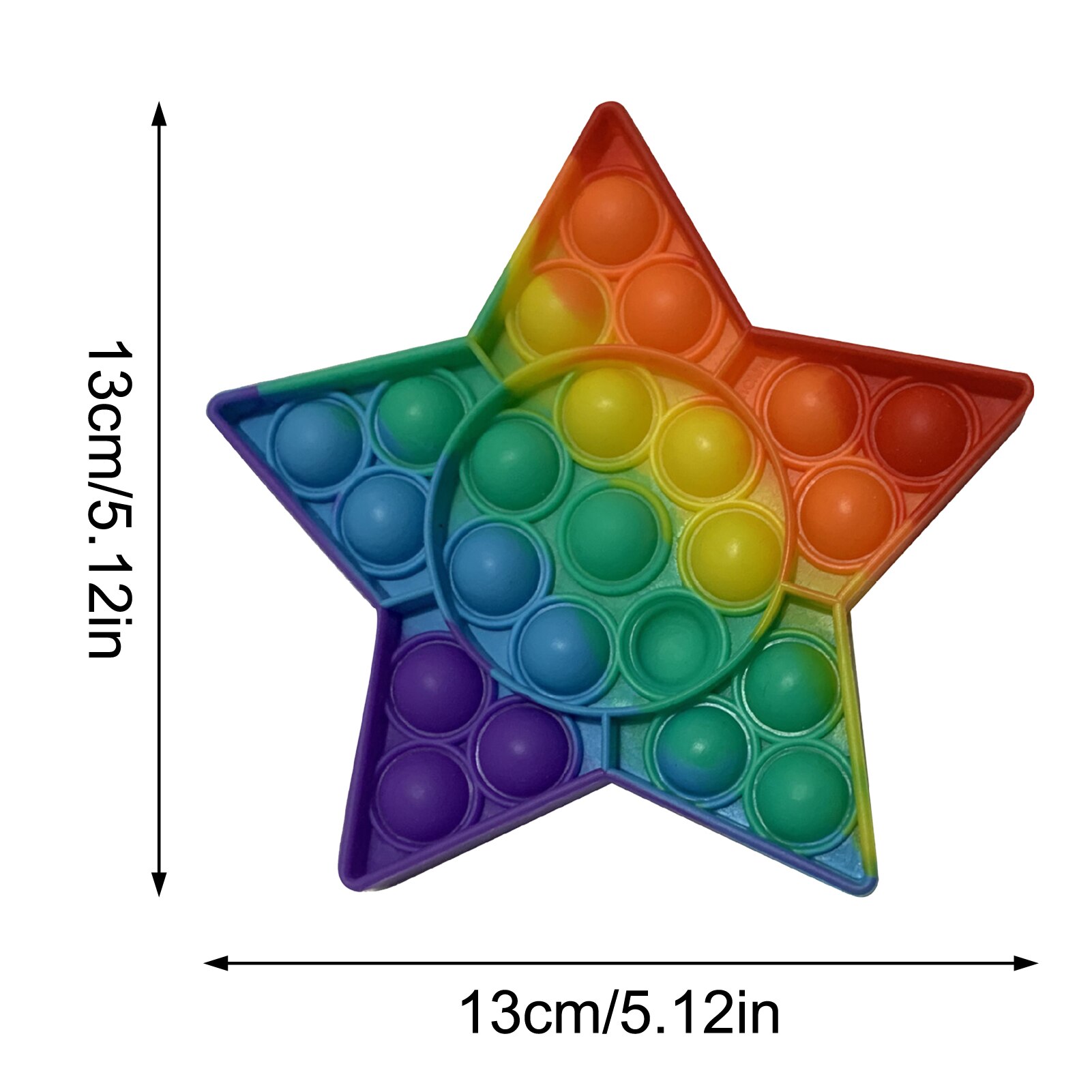 Push Bubble Fidget Sensory Toy Autism Special Needs Five-pointed Star Fidget Squeeze Funny Anti-stress Stress Reliever Toys