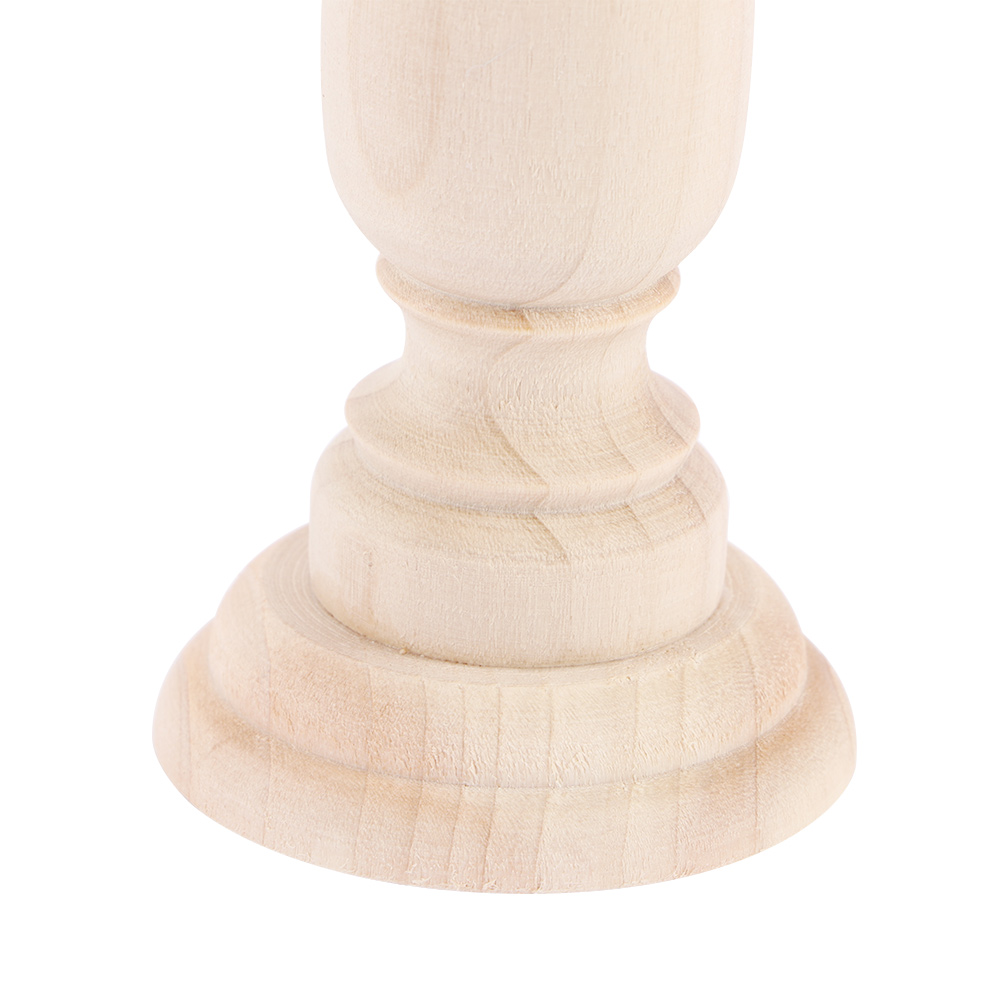 3 Sizes Candle Holders Retro Unpainted Wood Classic Craft Candle Holders Wedding Party Home Decorations