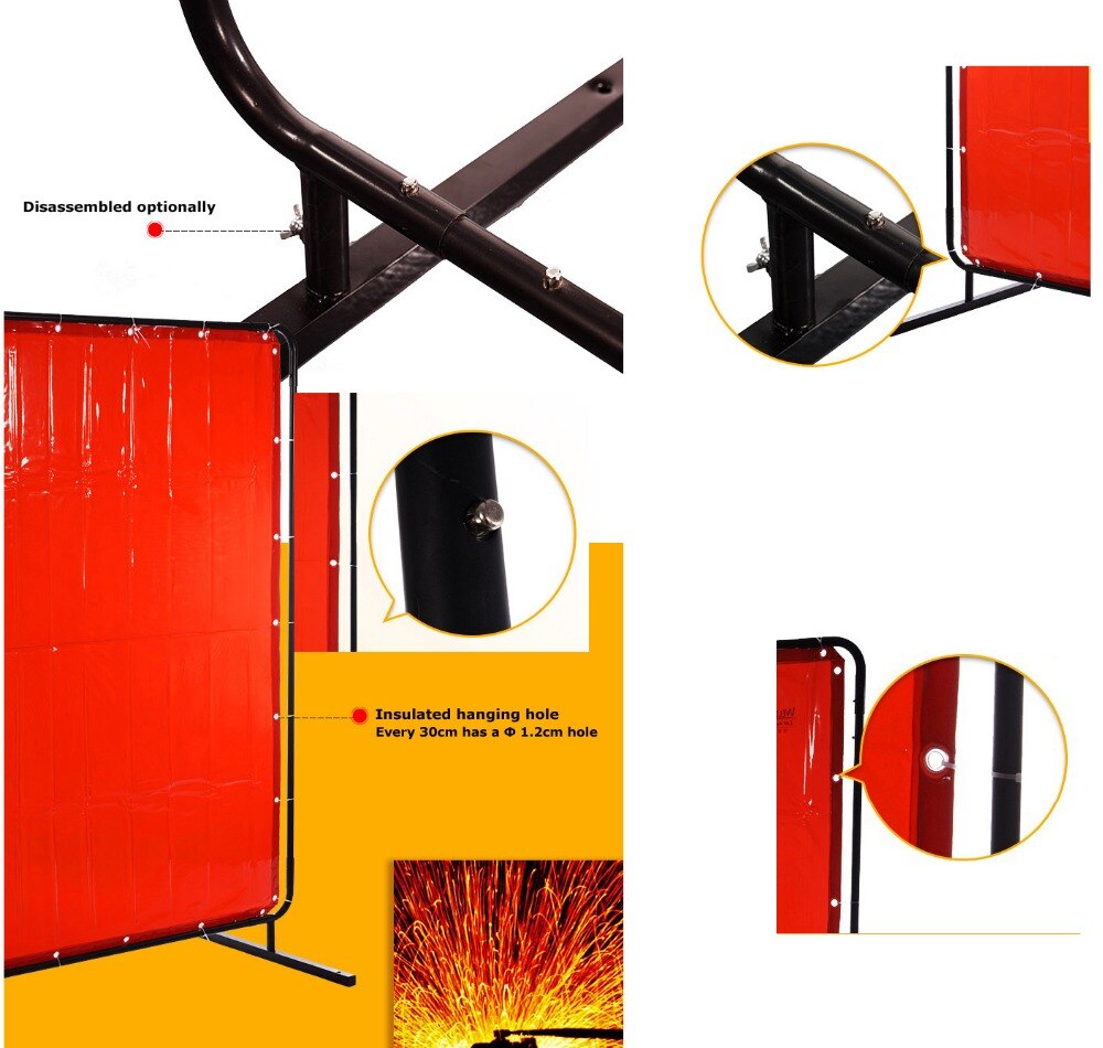 Fire Proof Flame Retardant Welding Blanket Welding Shield 6'X6' Translucent Anti UV Anti-UV Vinyl Welding Screens Curtain