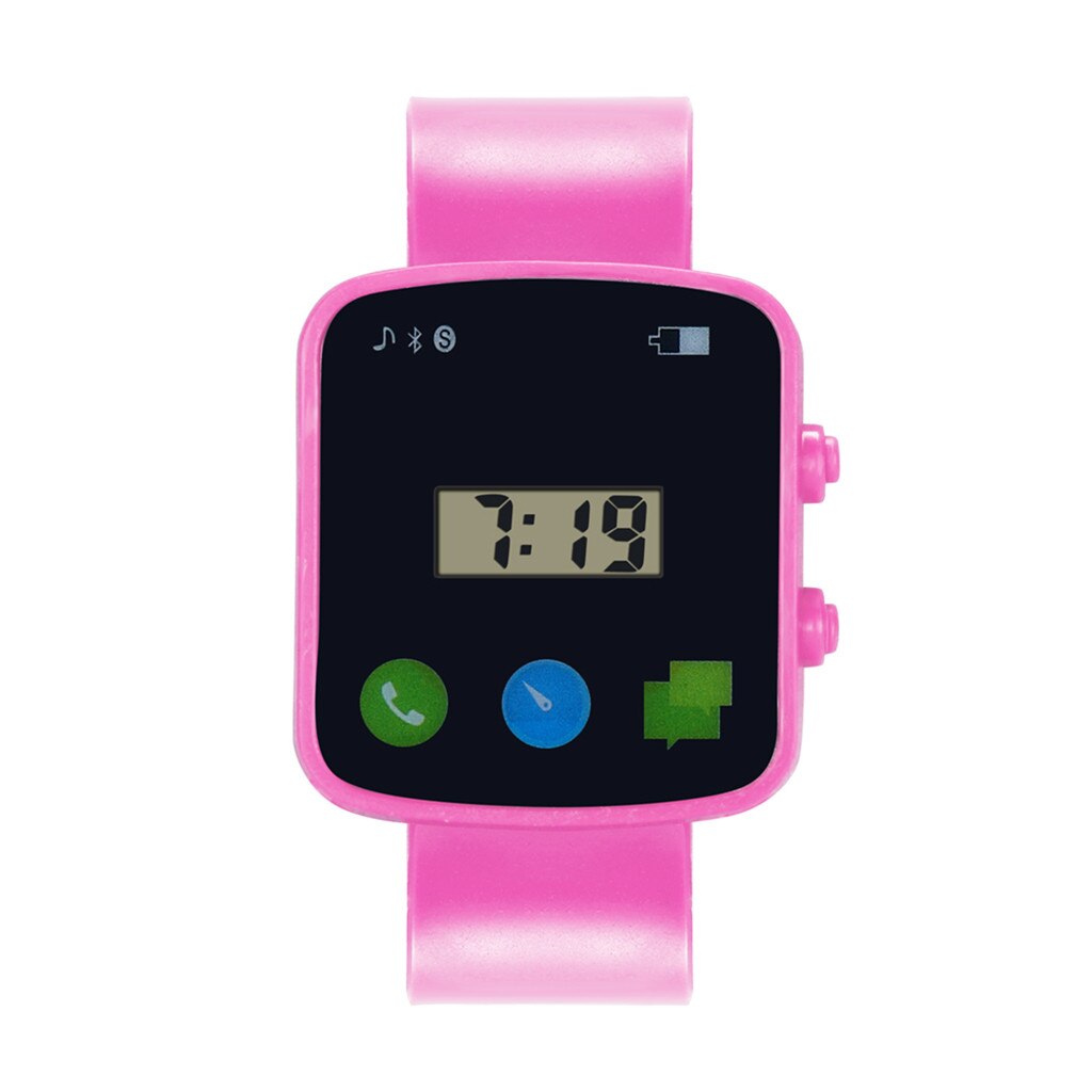 In Voorraad Kinderen Meisjes Analoge Digitale Horloge Sport Silicone Led Horloge Elektronische Waterdichte Polshorloge Kids Horloge: Roze