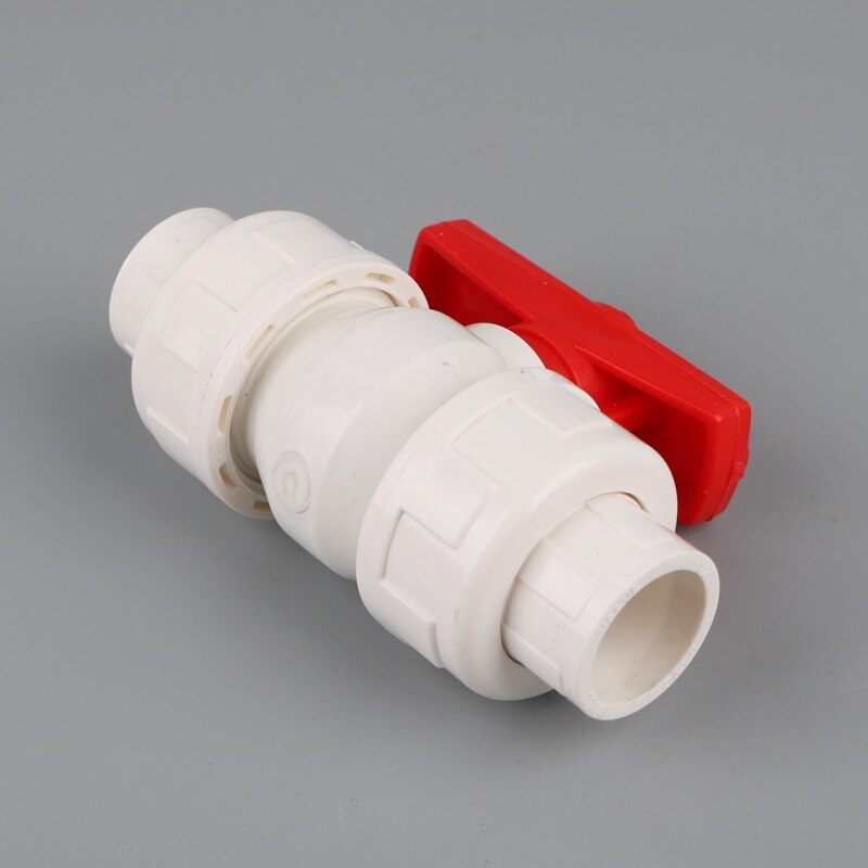 1pc 40mm til40mm pvc kuleventil fagforening skjøt glidestenge ventil 1 1/4 " pvc rørfittings rørlegger adapter tilbehør vannrør fagforening