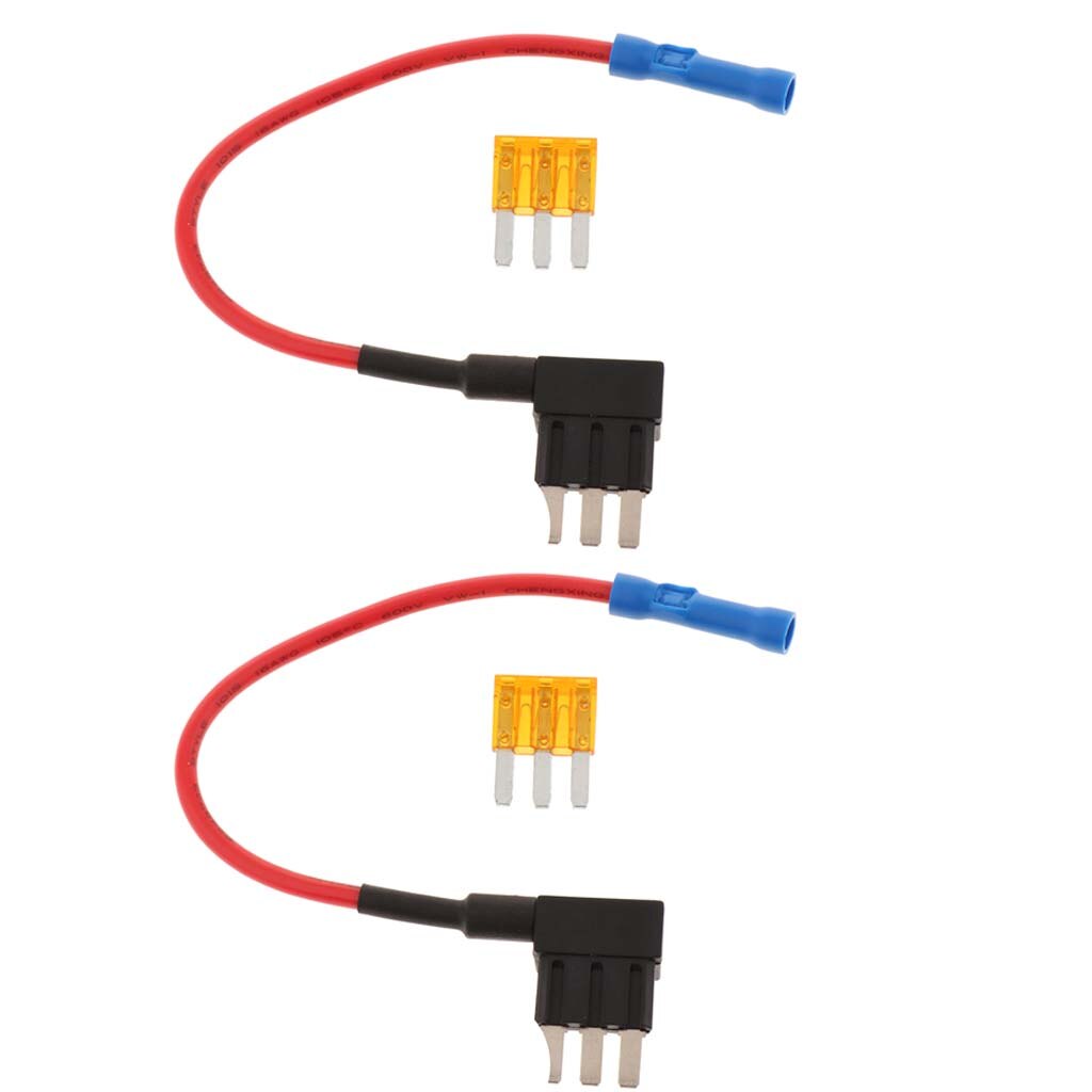 2x Mini 3 Fuse Adapter tap DUal Circuit Adapter Holder for Car Truck 12v DC