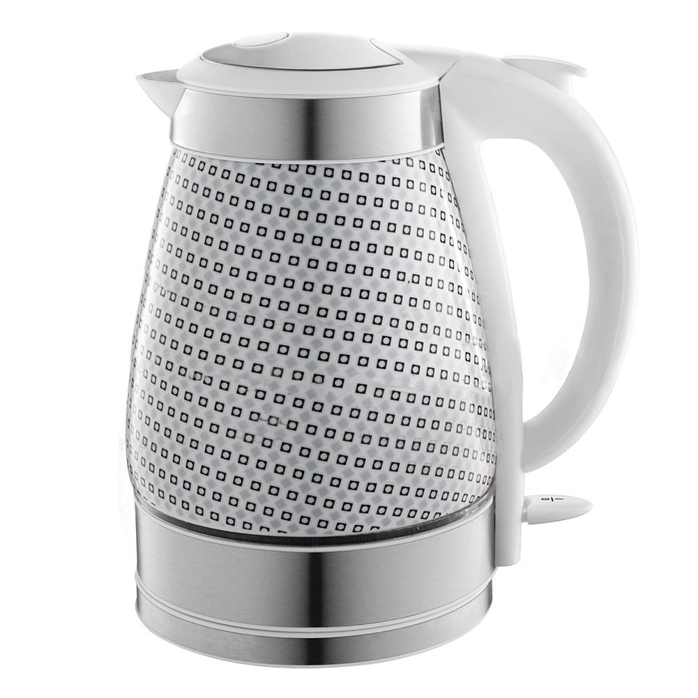 Ceramic Electric Kettle Automatic Power-off Dry-burning Prevention 1.7L Electric Kettle Tea Kettle: white