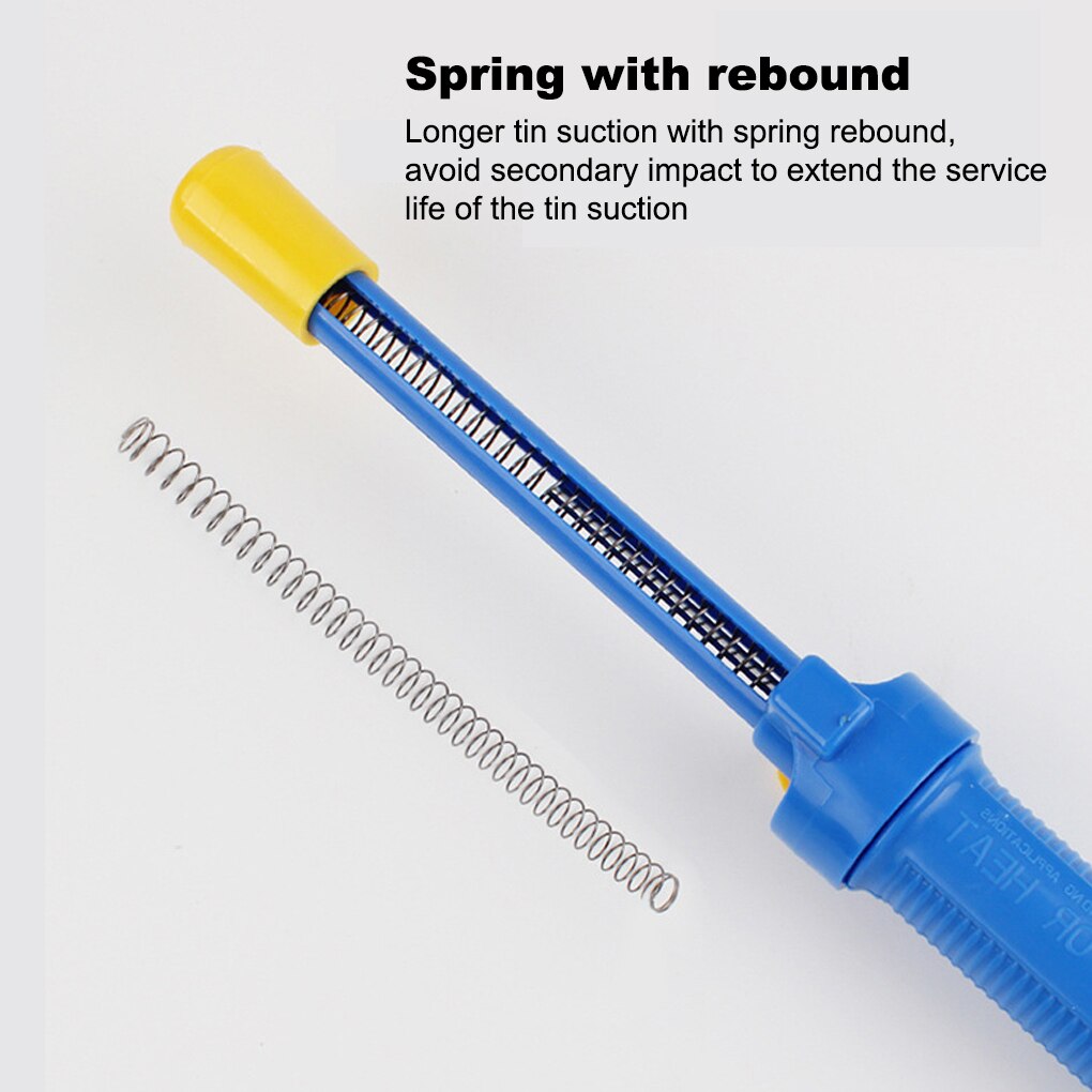 Soldering Iron Suction Pump Remover Solder Sucker Press Removal Pen Househole Work Tool with Replacement Nozzles