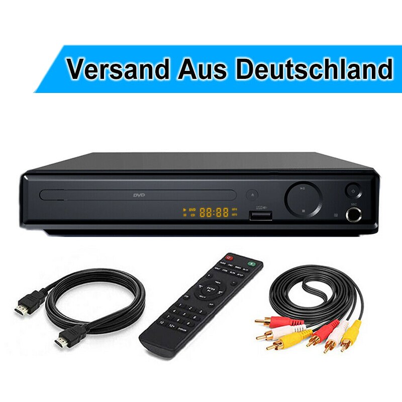 1080P HD DVD Player VCD CD Player with Remote Control HDMI-compatible USB Cable Suitable for TV Player