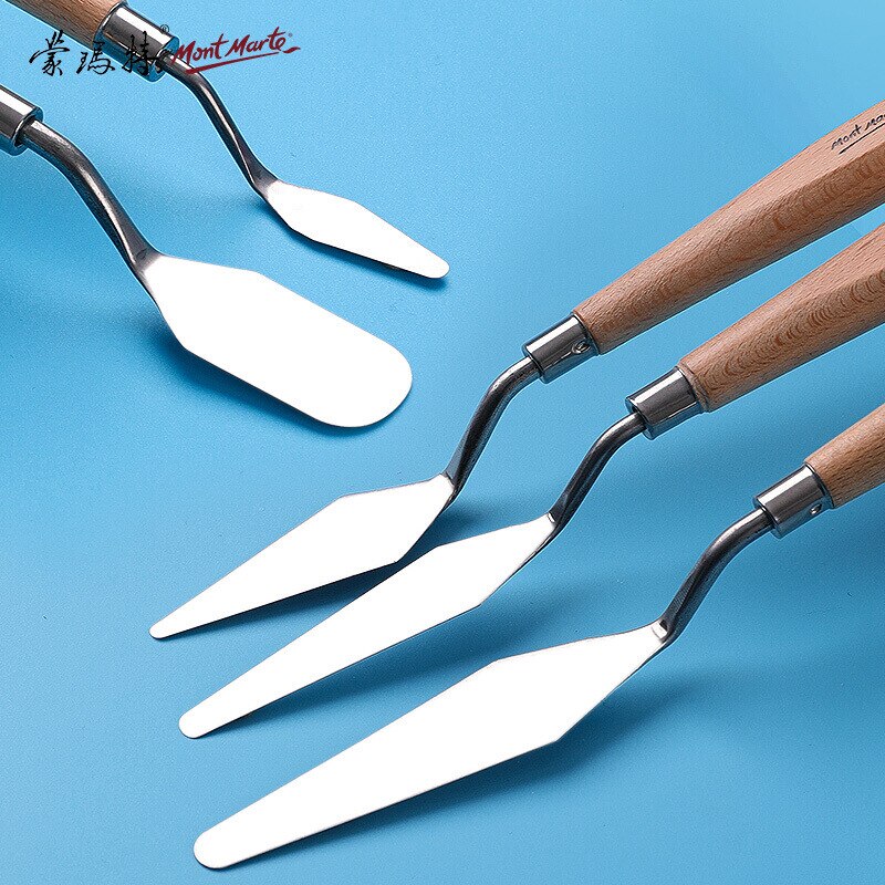 5-piece palette knife set stainless steel scraper oil painting color mixing gouache paint palette knife art supplies