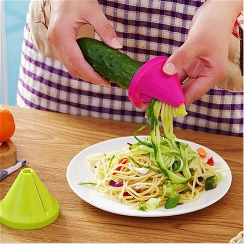 Groente Fruit Spiraal Shredder Dunschiller Multifunctionele Handmatige Shredder Apparaat Aardappel Wortel Roterende Shredder Rasp Keuken Tool