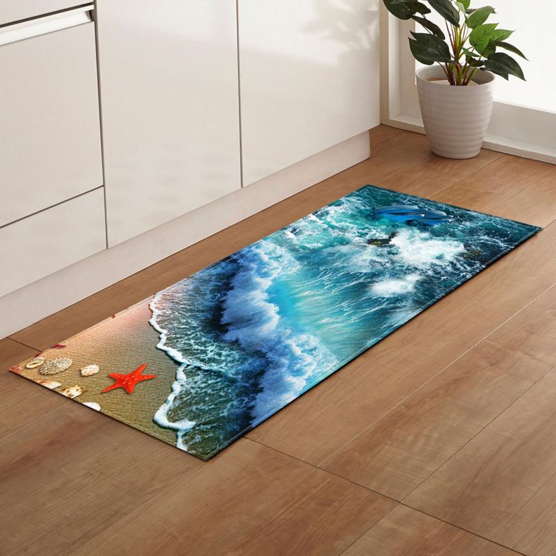 Long Kitchen Mat Bath Carpet Floor Mat Home Entrance Doormat Tapete Absorbent Bathroom Living Room Floor Mats Modern Kitchen Rug