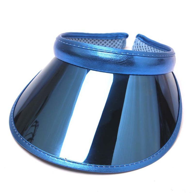 Women Men Hologram Rainbow Wide Brim Sun Visors Hat Topless Sunglasses UV Protection Plastic Panel Sportswear Clip-On Summer Cap: LB