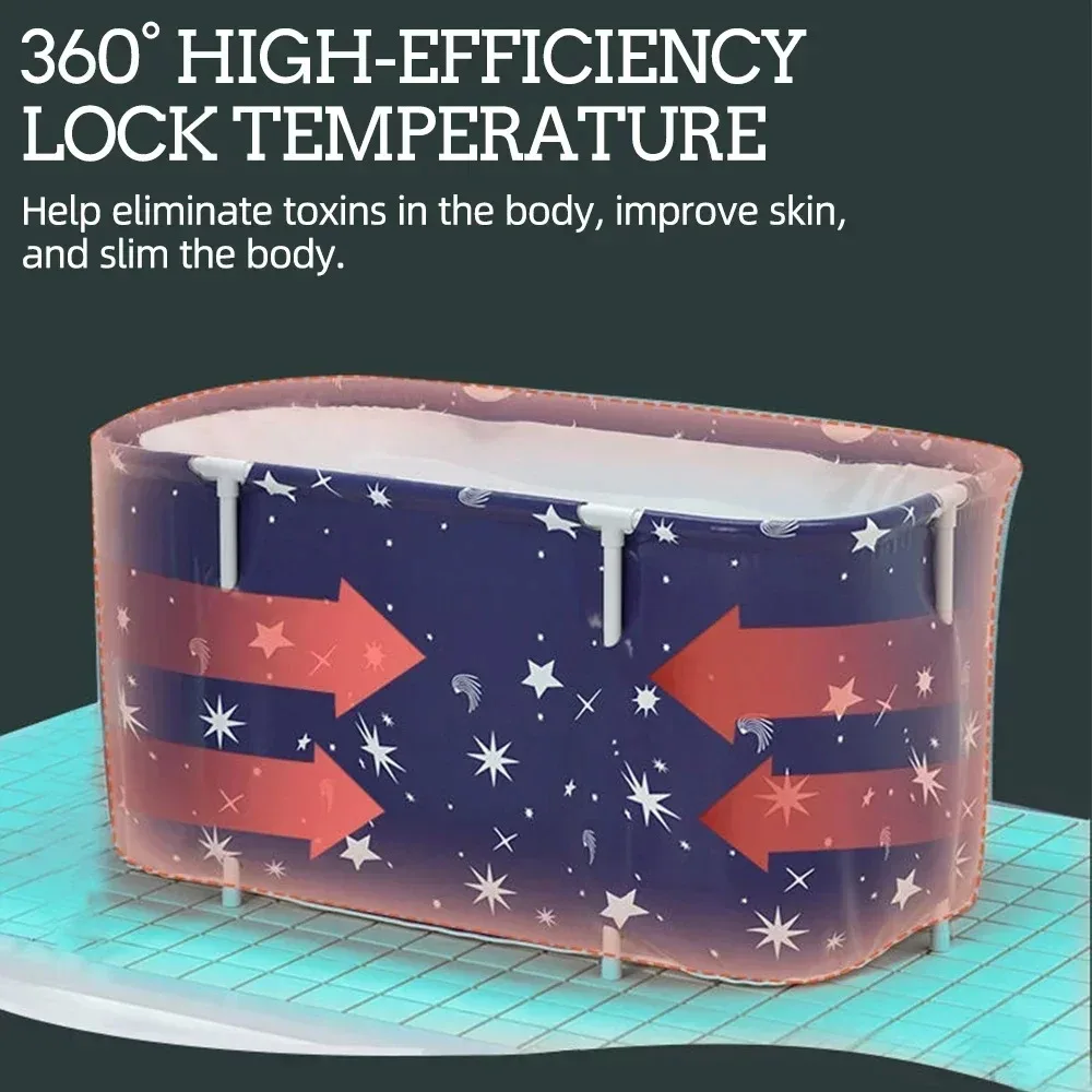 Baignoire pliable Portable pour bébé, grand bain à remous isolant pour bébé et adulte, seau de bain pour les pieds, Spa à la vapeur