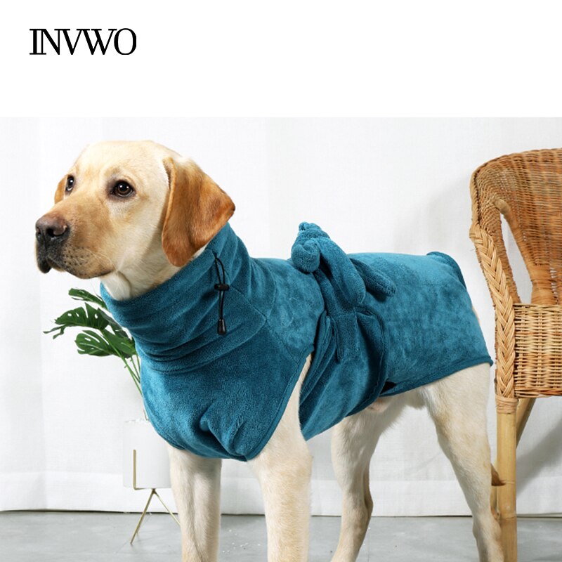 Invwo Hond Badjassen Handdoeken Sterk Absorberende Bad Sneldrogende Kleding Kleine En Medium Grote Honden Golden Retriever Huisdier Badjassen