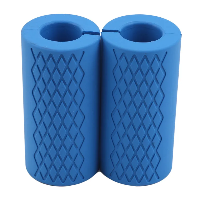 1 Paar Langhantel-Hantelgriffe, dicke Stangengriffe, Crossfit-Silikon-Anti-Rutsch-Pad, zum Hochziehen, Gewichtheben, Kettlebells, Fett Griff: dunkel khaki