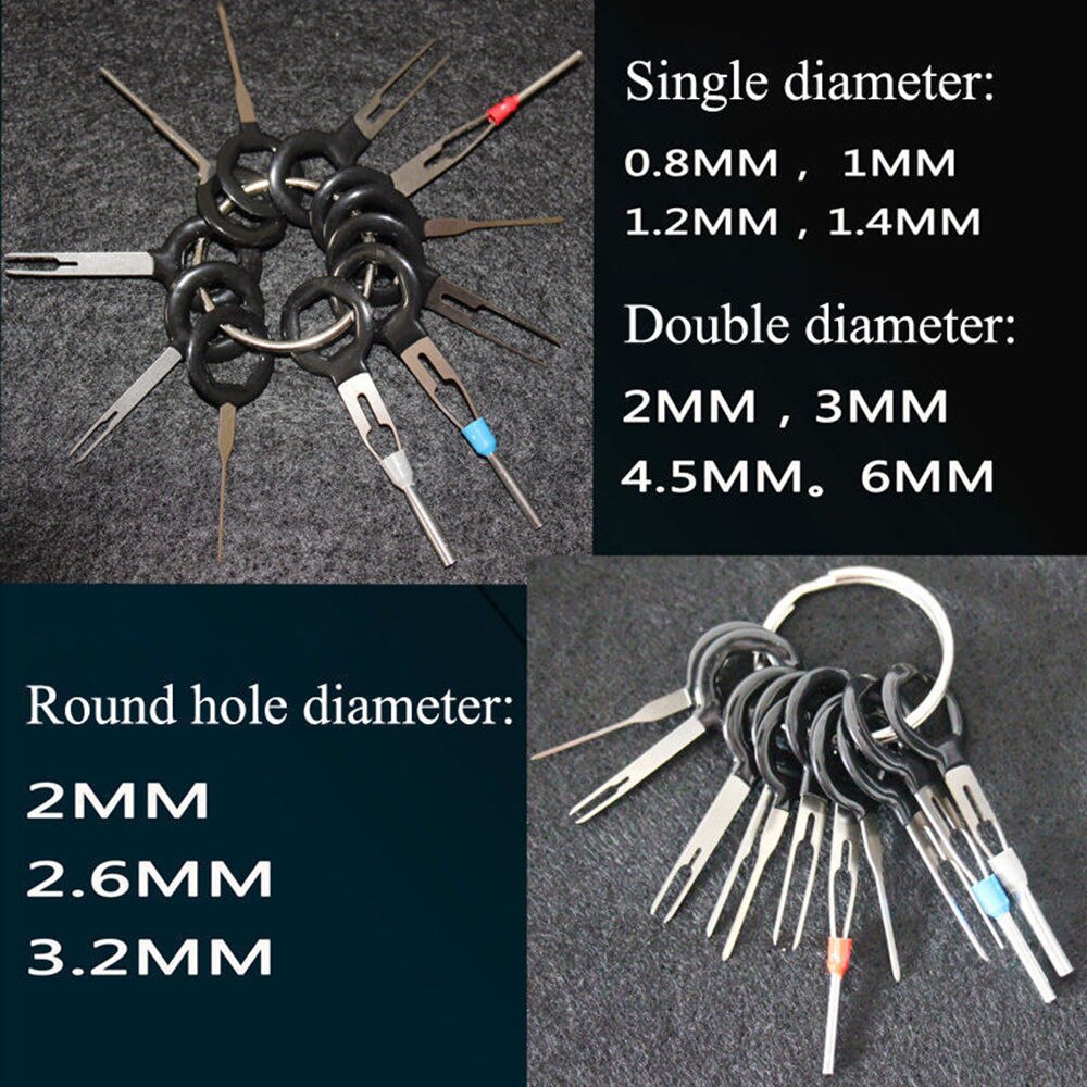 11 Stks/set Automotive Terminal Removal Tools Auto Elektrische Bedrading Crimp Connector Pin Extractor Kit
