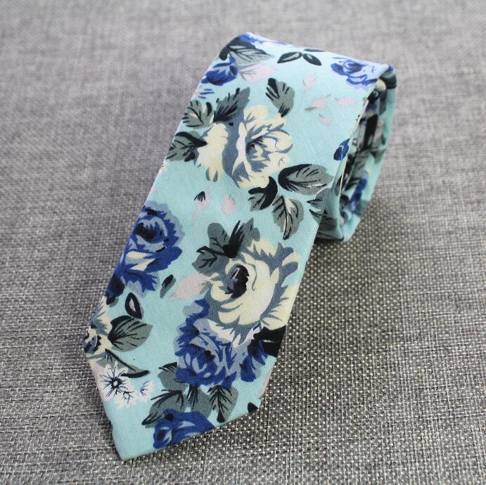 Rbott Retro Floral corbatas Paisley corbata 6cm corbatas de algodón para hombres Casual corbatas delgadas corbatas para bodas traje de
