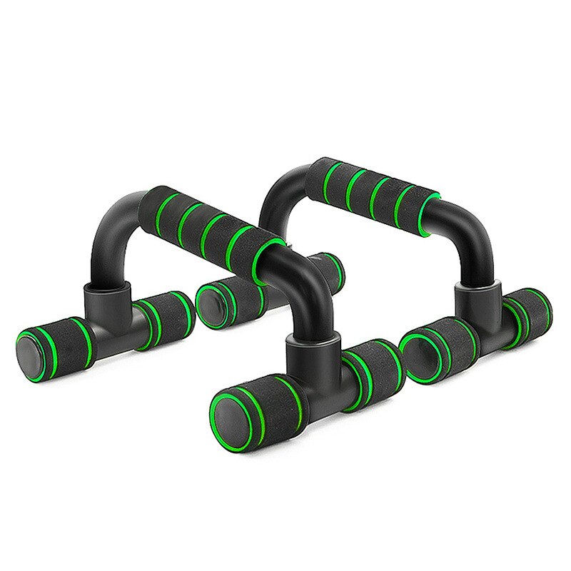 Par de soportes para flexiones, equipos de fitness con asa, soportes para entrenamiento muscular y deportes, soporte para flexiones: Verde