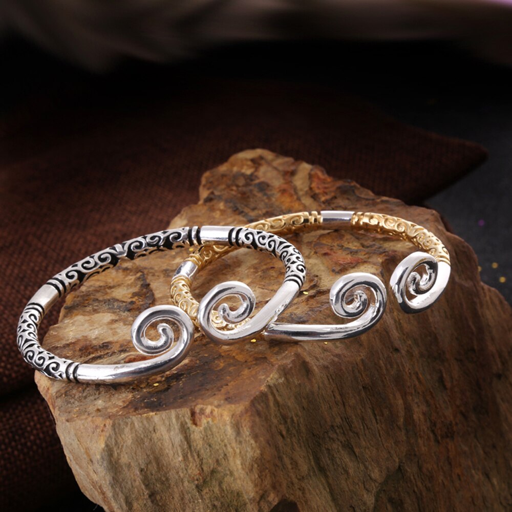 Monkey King Unisex 925 Thai Silver Bracelet-Sterling Silver Bracelet for Women's -Open Sterling silver Bracelet-Men's jewelry