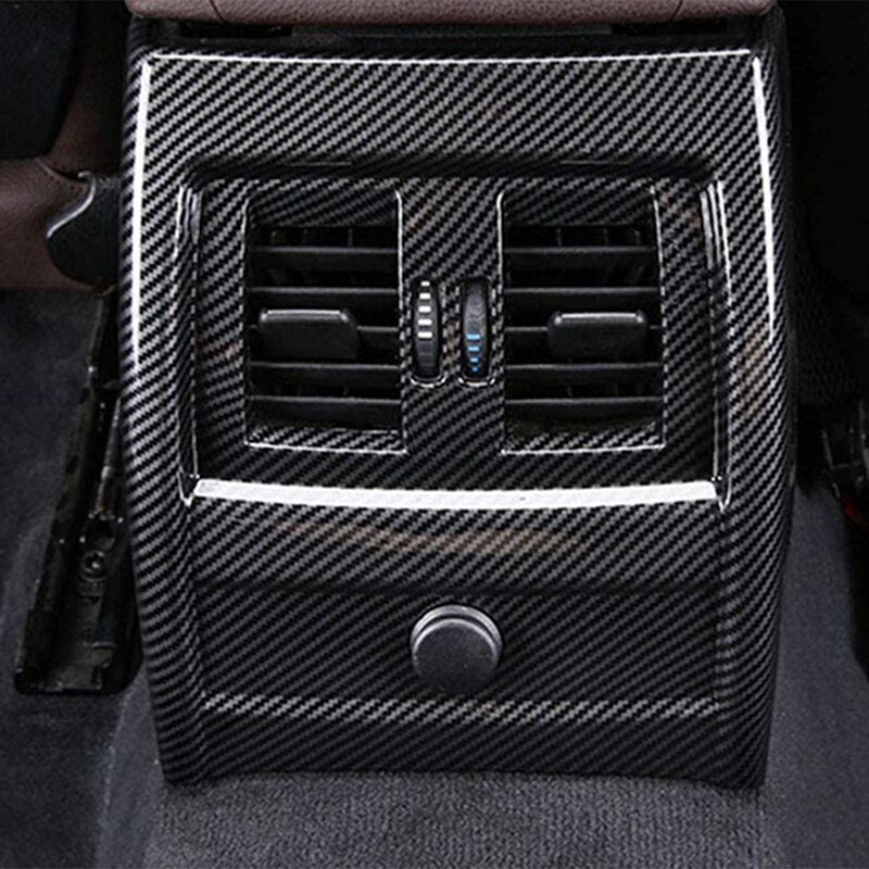 Couverture de ventilation de climatisation de siège arrière en Fiber de carbone, garniture pour BMW série 3 4 F30 F34 –