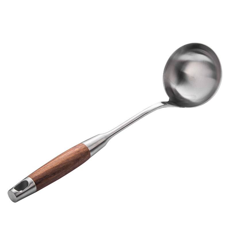 304 rustfrit stål dåsesuppe ske lang håndtag scoop grød skeer madlavningsredskaber madlavningsske håndlavet køkkenredskab
