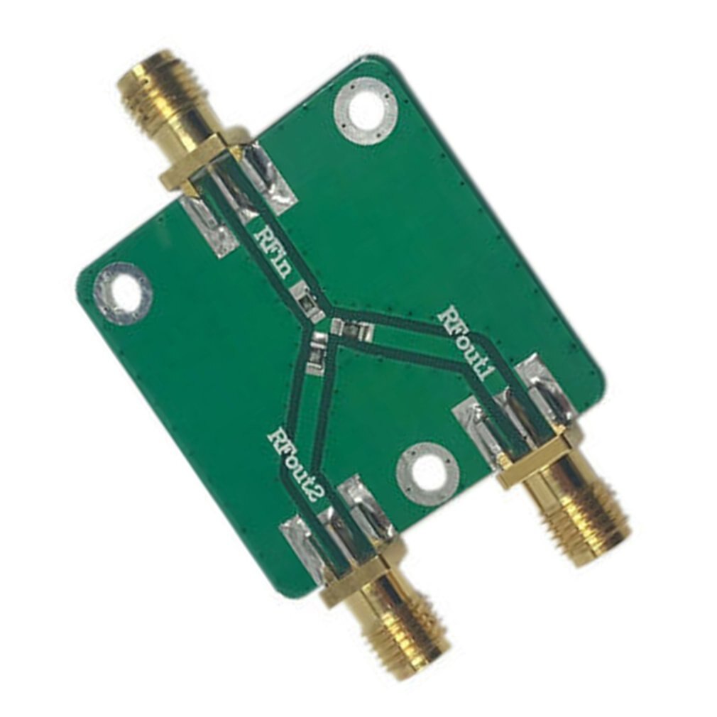 RF Microwave Resistance Power Splitter Module 1 to 2 Combiner SMA DC-5GHz Radio Frequency Divider Green Color