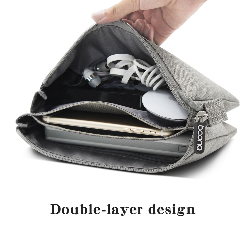 HHYUKIMI sac numérique, sac d'accessoires électroniques, sac de voyage pour organisateurs de disques durs pour câbles d'écouteurs clés USB