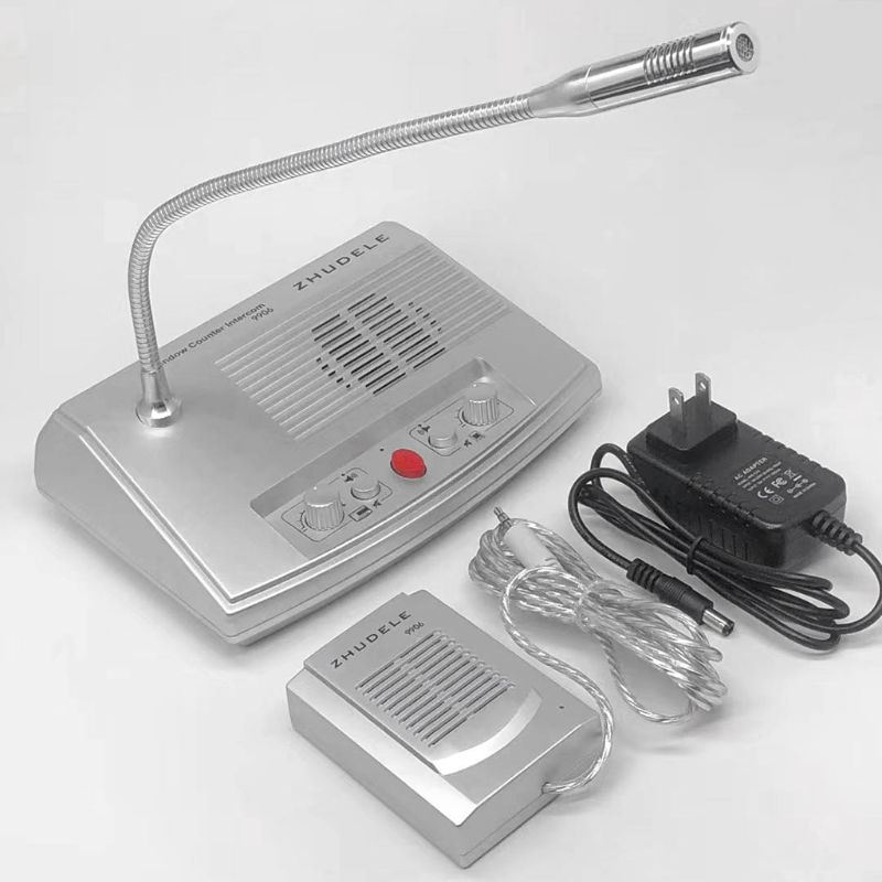 2 Way Window Intercom System Bank Counter Interphone Zero-touch For Business Store Bank Station Ticket Window 9906