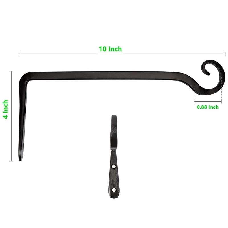 2PCS Wall Hanging Plant Bracket Hanging Brackets Wall Hanging Basket Brackets Hook for Outdoor Indoor Garden