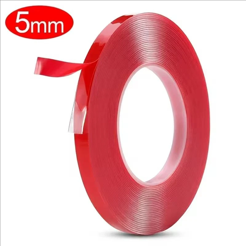 extra starkes doppelseitiges Klebeband, Acryl, transparent, keine Spuren, robustes Klebeband für Zuhause, Büro, Auto, feste Aufkleber: Weiß