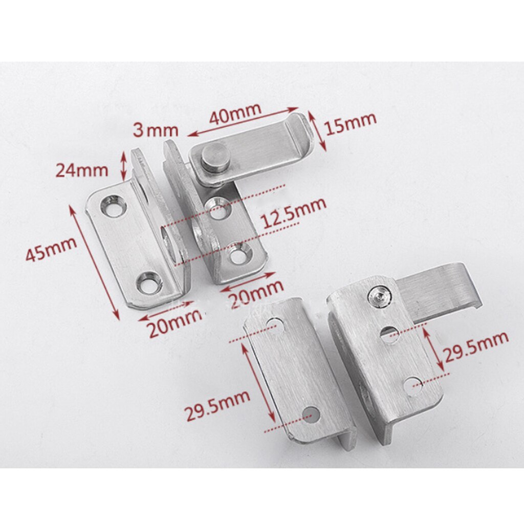 Stainless Steel Safety Hasp Door Lock for Bathroom Bedroom Door Catch Latch