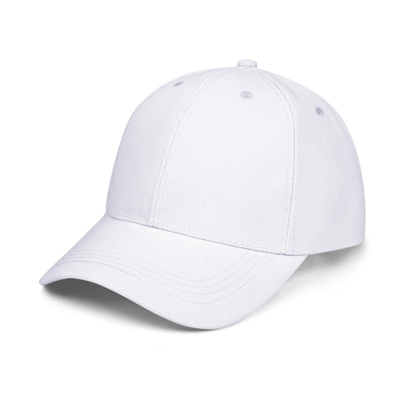 Solid Baseball Cap Goedkope Dames Heren Zomer Herfst Lente Zonneklep Hoeden Gele Caps: WHITE
