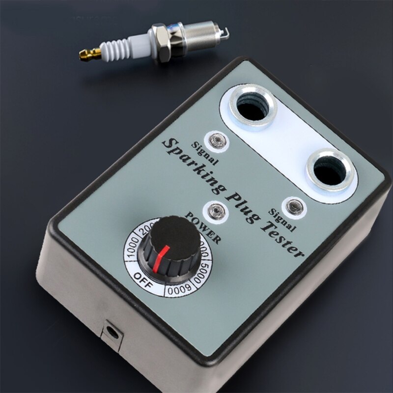 Car Spark Plug Tester Ignition Plug Analyzer Diagnostic Dual Hole Test Tools 12V Gasoline Automotive Spark Plug Detector D7YA