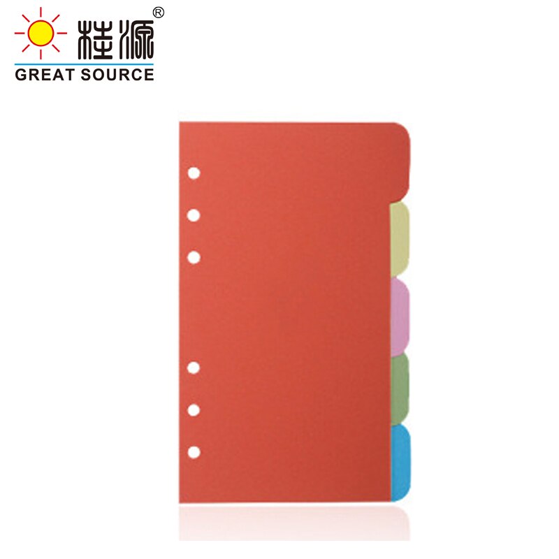 A6 Planner Divider Kleurrijke Index Card 6 Gaten Papier Karton Duikers Voor Losse Blad Notebook Map Verdelers (8 Sets)