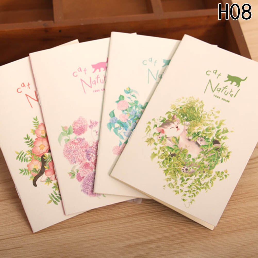 Mini Cute Novelty Animal Cat Notebook Notepad Diary Writting Paper Memorandum School Supplies: H08