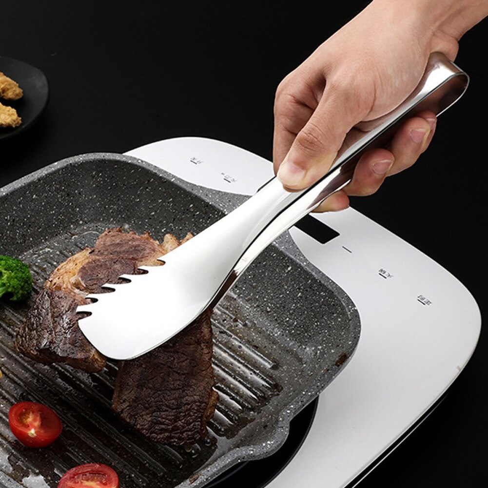 2 stk rustfrit stål mad brød bøf tang køkken catering buffet serveringsværktøj