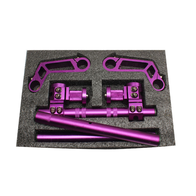 Motorcycle CNC Handlebar 7/8" 22mm Removable Adjustable Steering Handle Bar System 125cc Pit Bike Dirt Bike Motocross Scooter: Purple