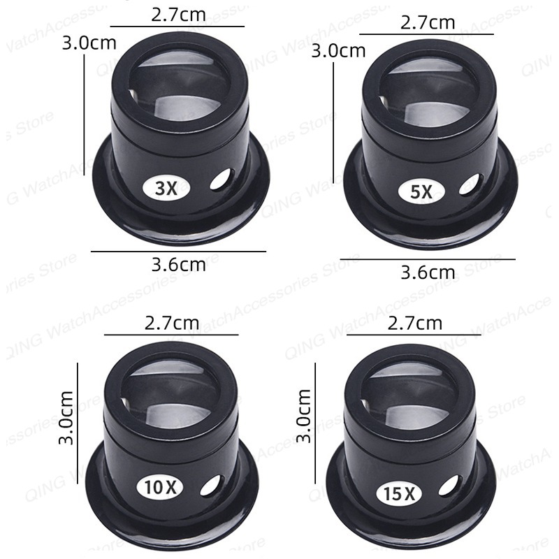 Strumenti per la lente d'ingrandimento dell'orologio 3X 5X 10X 15X 20X orologio per la riparazione della lente d'ingrandimento impostato lente d'ingrandimento per occhiello lente d'ingrandimento per la riparazione dell'orologiaio