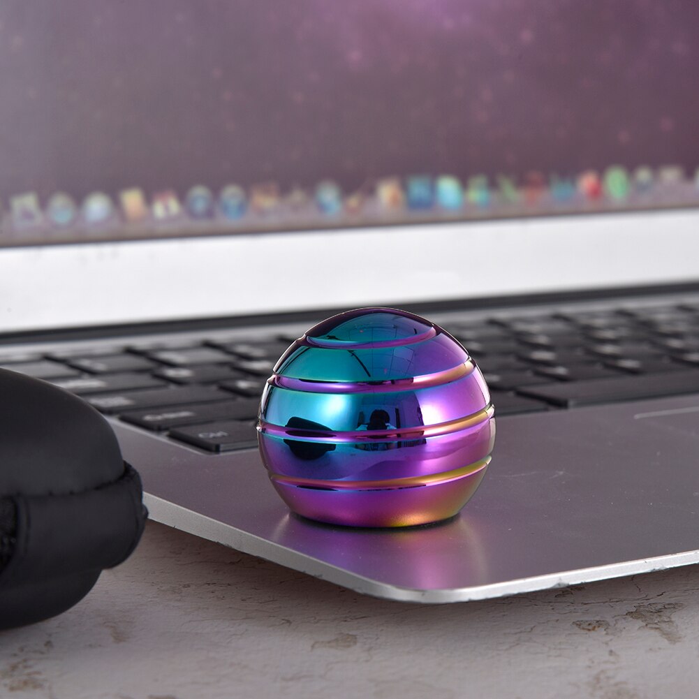 Desktop Decompressie Speelgoed Roterende Sferische Gyroscoop Bureau Fidget Speelgoed Optische Illusie Vloeiende Vinger Speelgoed Volwassen