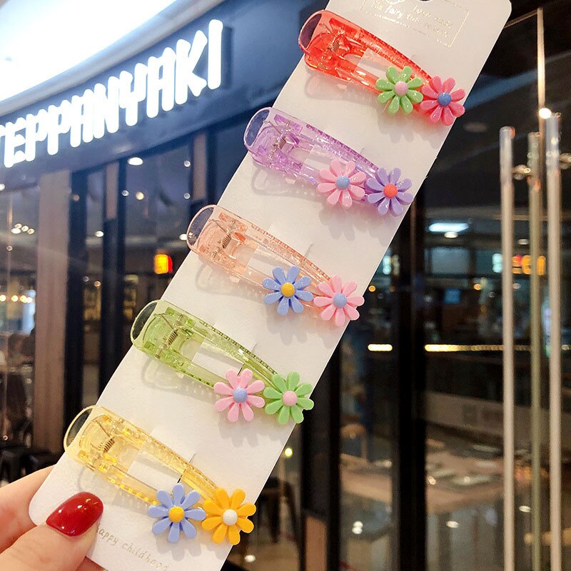 5 Stks/set Bloem Fruit Baby Haar Clips Meisjes Haarspelden Haarspeldjes Kinderen Haar Accessoires Leuke Cartoon Kinderen Haar Ornament: style 3