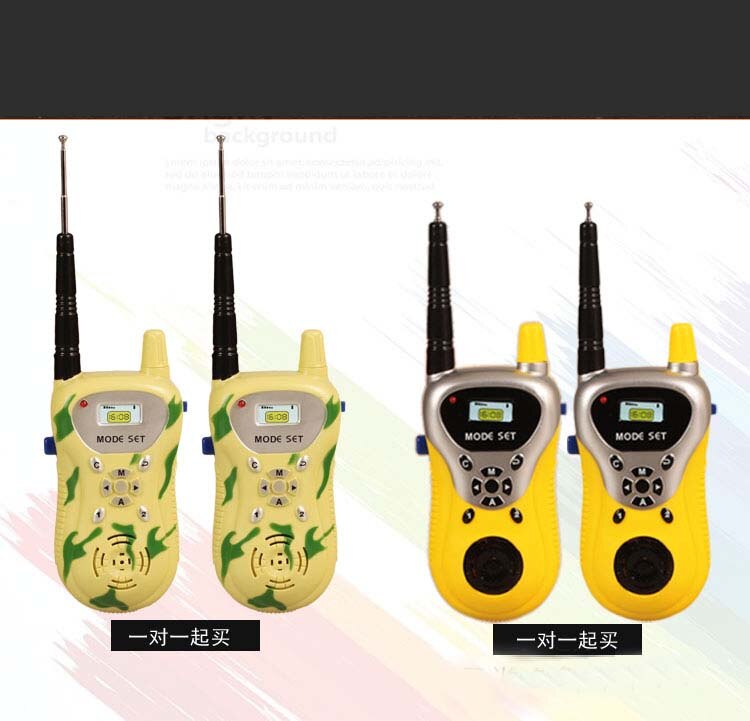 A Pair Walkie Talkie Kids Radio 0.5w Amateur Talkly Children Transceiver Intercom Educational Unisex Plastic Interactive