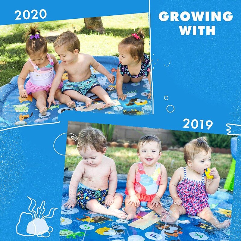 3-In-1 Sprinkler Voor Kids, Splash Pad, en Waden Zwembad Voor Leren-Kinderen Sprinkler Zwembad