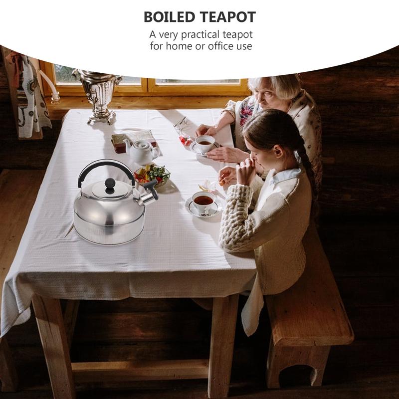 1pc 2.5L Whistling Tea Kettle Stainless Steel Boil Water Kettle Bakelite Handle Pot Induction Cooker Kettle Boiled Teapot