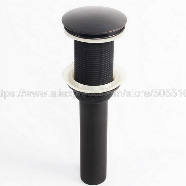 Modern Oil Rubbed Bronze Drains Basin Sink Finish Sink Vanity Pop Up Drain Without Overflow Bathroom Accessaraies zsd022