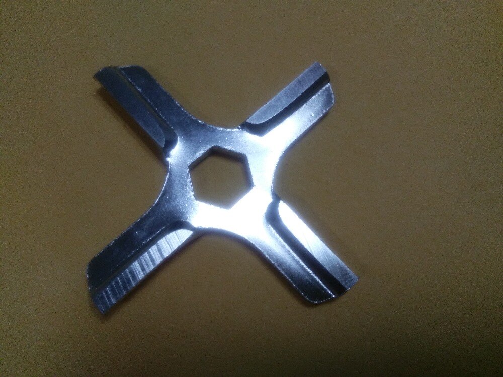 2 sztuk wysokiej jakości SUS420 części maszynki robić mielenia mięsa #5 ostrza maszynka robić mielenia mięsa nóż SM-4775250 pasuje robić obsługi Moulinex HV3/obsługi KRUPS F402