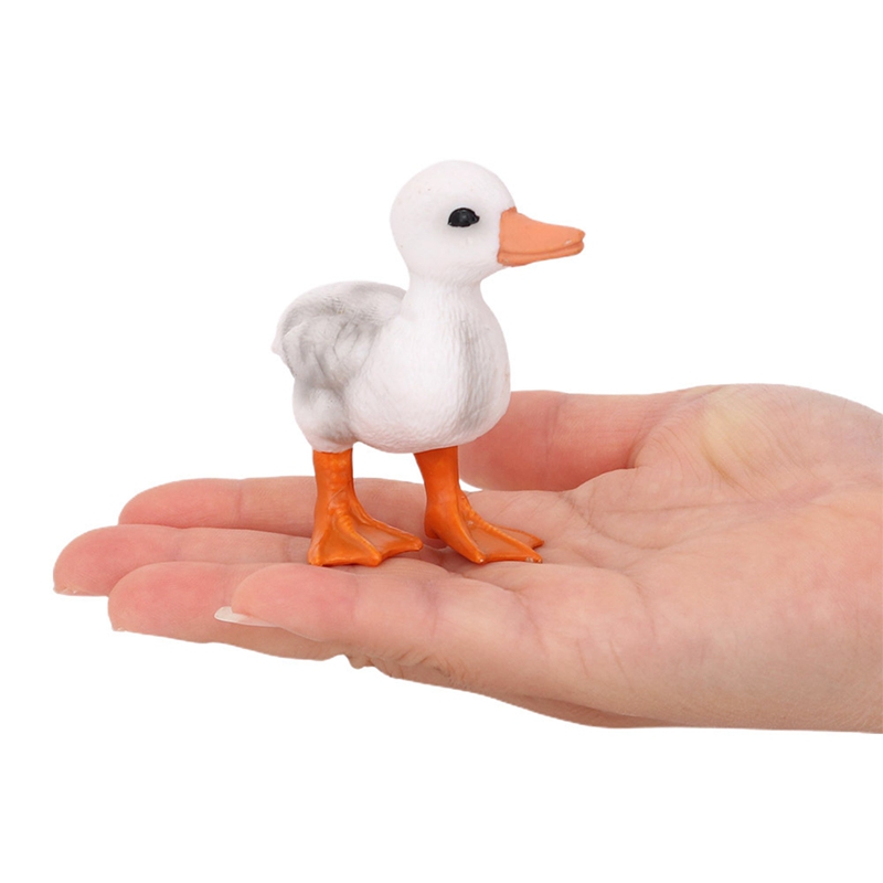 Figuras de animales de granja de patos realistas, patito, pato pequeño, figuras de animales para fiestas infantiles, Juguetes