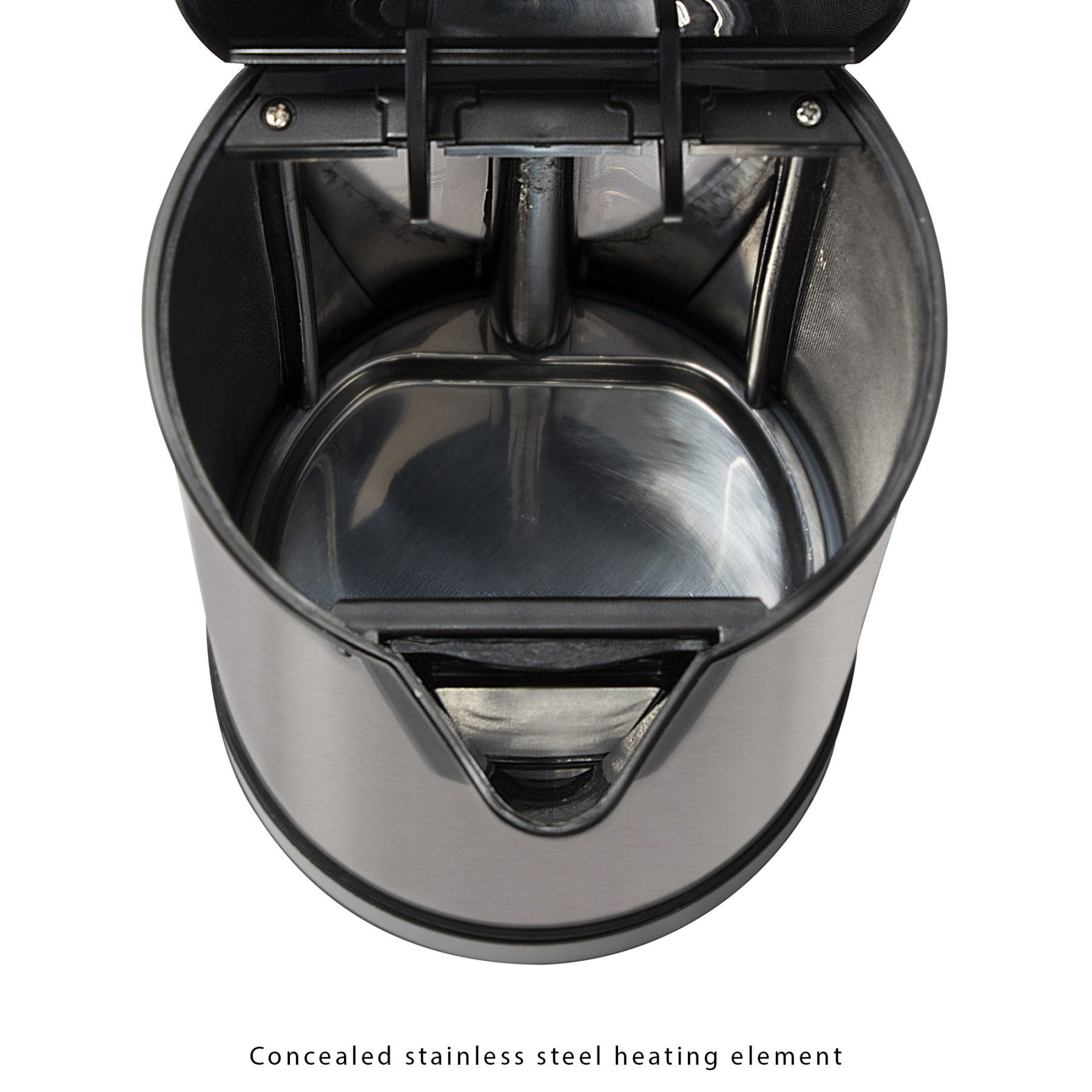 Clatronic WKS 3288 elektrische wasserkocher, 1,7L, verdeckte widerstand, edelstahl., kabellos, Auto Energie aus 2200W Weiß