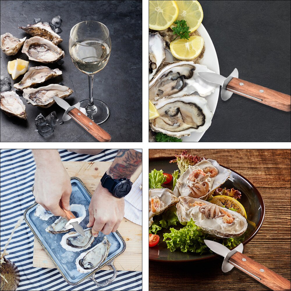 1Pc Stainless Steel Oyster Shucking Cutter Shellfish Opener Oyster Shucker Tool