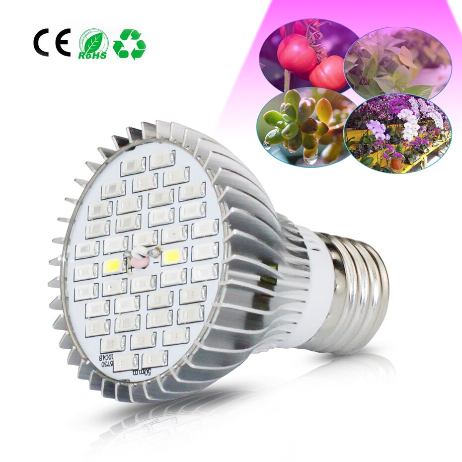Full Spectrum Aluminum E27 LED Grow Light Indoor 40/78/120Leds IR UV White Plant Growing Lamp Bulb Light Phytolamp For Plants