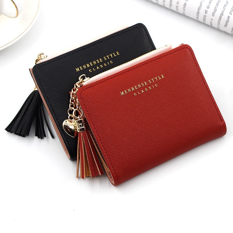 Gland femmes Portefeuille petit Portefeuille mignon femmes court en cuir femmes portefeuilles sac à main avec fermeture éclair portfolio femelle sac à main embrayage