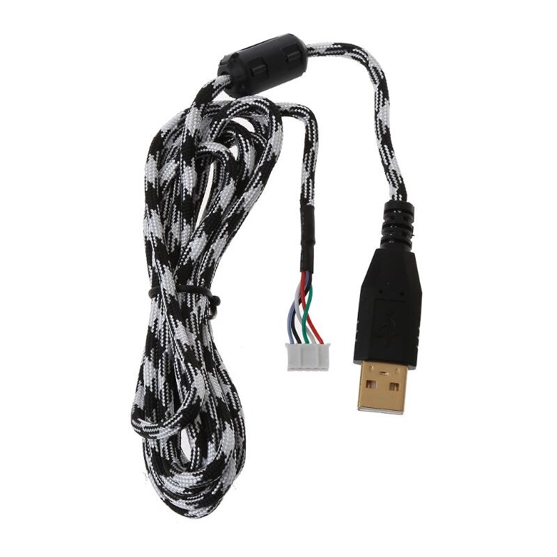 Diy universell paraplytau musekabler myk holdbar muselinje erstatning musetråd til logitech razer  a4 tech: 4