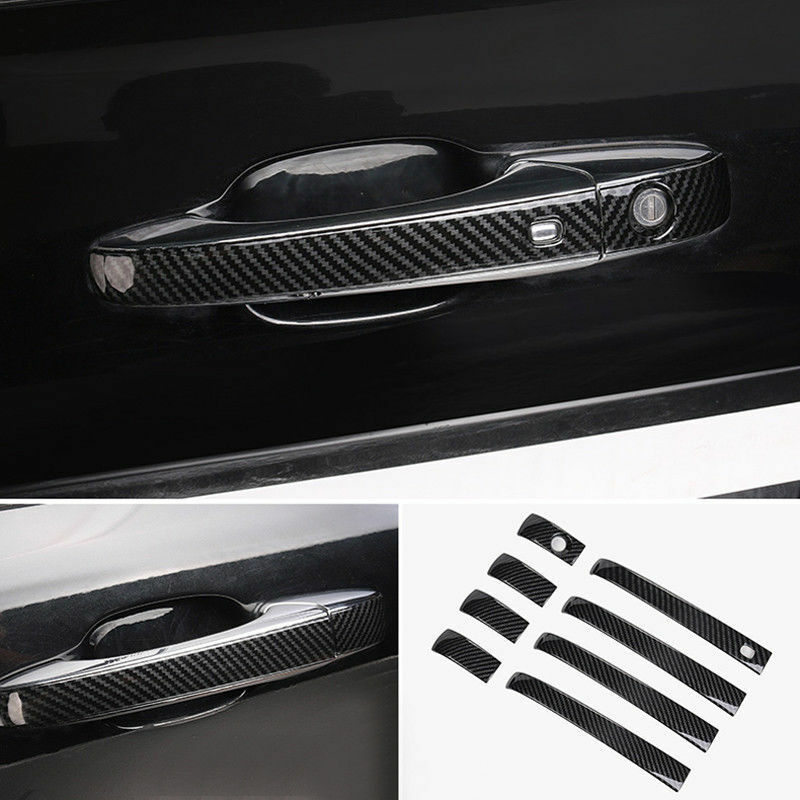 Für Jeep Grand Cherokee Carbon Fiber Schwarz Seite Türgriff Abdeckung Trim 8pc Auto modifikation Auto teile