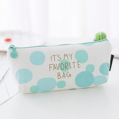 1 kpl/myy ytimekäs kawaii penaali söpö vaaleanpunainen vino raitakuvio koulutarvikkeet paperitavarat kynärasia penaalipussi: K